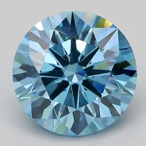 3.06 Carat Round Fancy Vivid Blue VS1 Lab Diamond