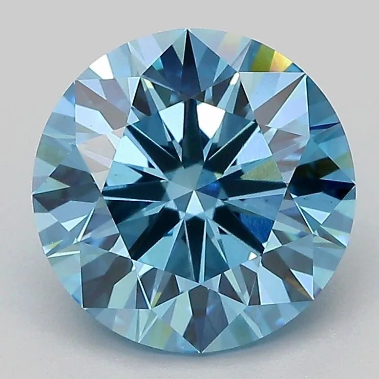 3.06 Carat Round Fancy Vivid Blue VS1 Lab Diamond 1 3.06 Carat Round Fancy Vivid Blue VS1 Lab Diamond