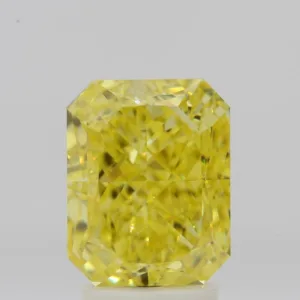 3.07 Carat Radiant Fancy Vivid Yellow VS2 Natural Diamond