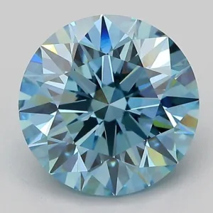 3.08 Carat Round Fancy Vivid Blue VS1 Lab Diamond