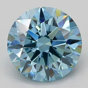 3.08 Carat Round Fancy Vivid Blue VS1 Lab Diamond