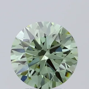 3.09 Carat Round Fancy Intense Green VVS2 Lab Diamond