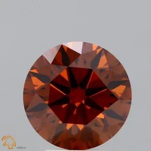 3.09 Carat Round Fancy Orange VS1 Lab Diamond