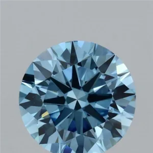 3.09 Carat Round Fancy Vivid Blue VS1 Lab Diamond