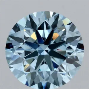3.09 Carat Round Fancy Vivid Blue VS1 Lab Diamond