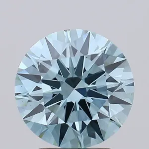 3.12 Carat Round Fancy Vivid Blue VS1 Lab Diamond