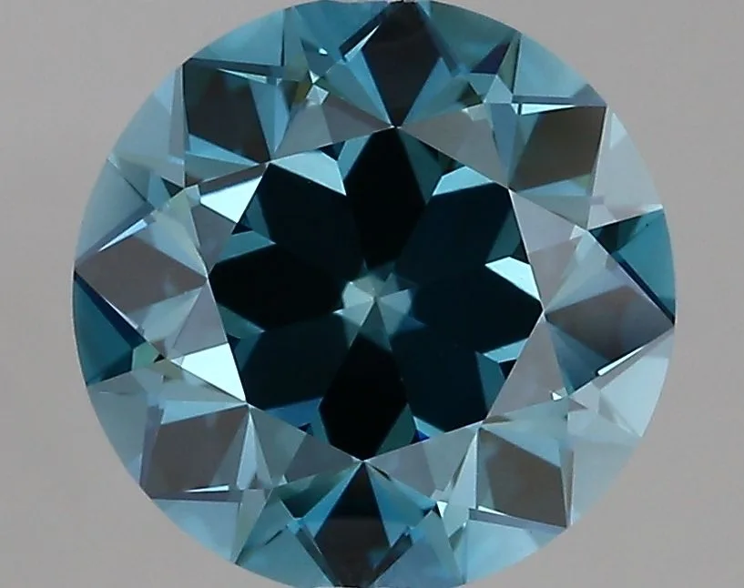 3.37 Carat Round Fancy Vivid Blue VVS2 Lab Diamond 1 3.37 Carat Round Fancy Vivid Blue VVS2 Lab Diamond