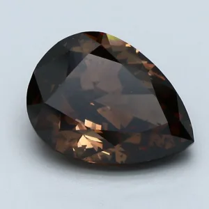 3.41 Carat Pear Fancy Dark Brown I1 Natural Diamond