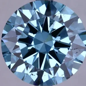 3.55 Carat Round Fancy Vivid Blue VS1 Lab Diamond