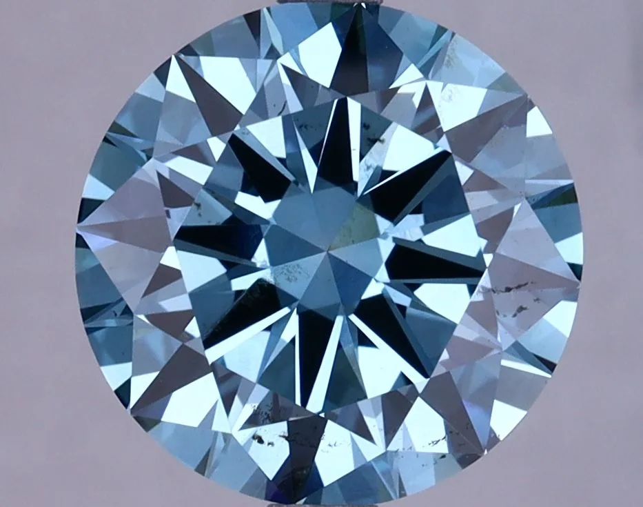 3.55 Carat Round Fancy Vivid Blue VS1 Lab Diamond 1 3.55 Carat Round Fancy Vivid Blue VS1 Lab Diamond