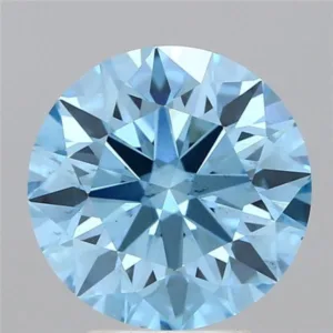 3.56 Carat Round Fancy Vivid Blue VS2 Lab Diamond