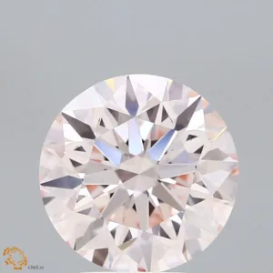 3.59 Carat Round Fancy Light Pink VS1 Lab Diamond