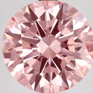 3.71 Carat Round Fancy Vivid Pink SI1 Lab Diamond