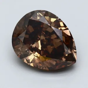 3.74 Carat Pear Fancy Dark Brown Natural Diamond