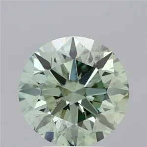 3.88 Carat Round Fancy Vivid Green SI1 Lab Diamond