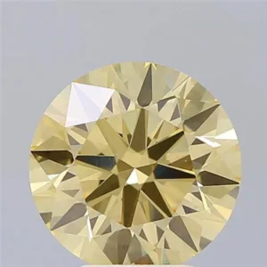 4 Carat Round Fancy Intense Yellow VS1 Lab Diamond