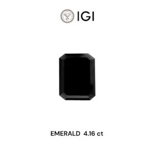 4.16 Carat Emerald Fancy Black Natural Diamond