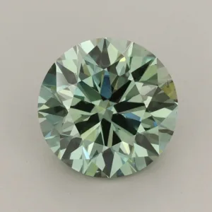 4.19 Carat Round Fancy Vivid Green VS2 Lab Diamond