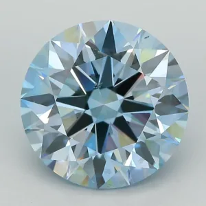 4.54 Carat Round Fancy Intense Blue SI1 Lab Diamond