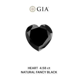 4.58 Carat Heart Fancy Black VVS2 Natural Diamond