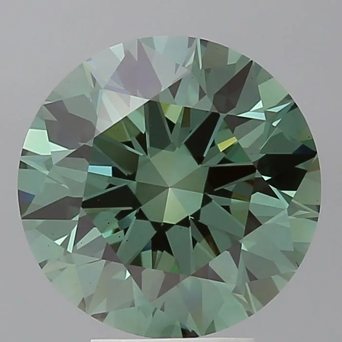 5.01 Carat Round Fancy Vivid Green VS1 Lab Diamond 1 5.01 Carat Round Fancy Vivid Green VS1 Lab Diamond