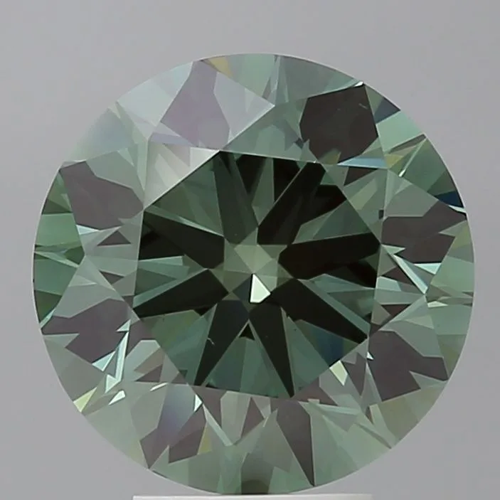 5.05 Carat Round Fancy Vivid Green VS1 Lab Diamond 1 5.05 Carat Round Fancy Vivid Green VS1 Lab Diamond