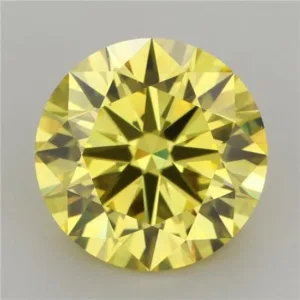 5.37 Carat Round Fancy Vivid Yellow VS1 Lab Diamond