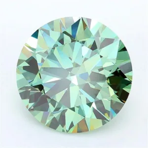 5.55 Carat Round Fancy Vivid Green VVS2 Lab Diamond