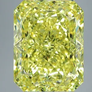 6.06 Carat Radiant Fancy Vivid Yellow VS2 Natural Diamond