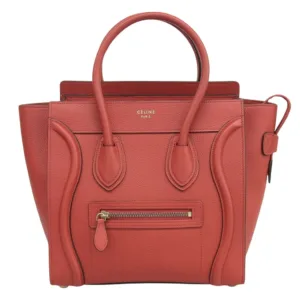 Celine Luggage Micro Handbags Red