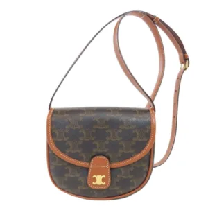 Celine Mini Besace Triomphe Canvas Calfskin