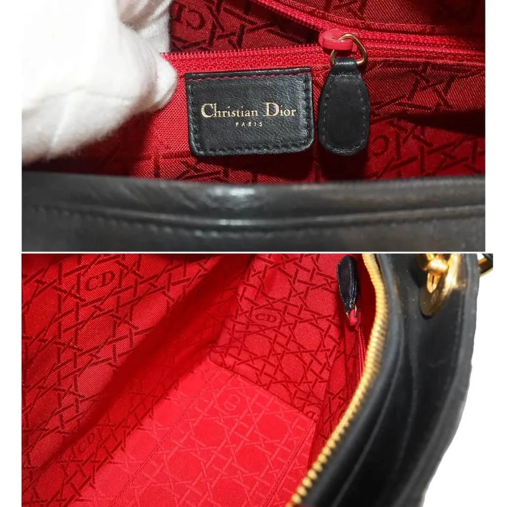 Christian Dior Lady Dior Bag Large Black Cannage Lambskin