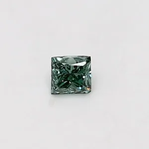0.19 Carat Princess Fancy Deep Green VS2 Natural Diamond