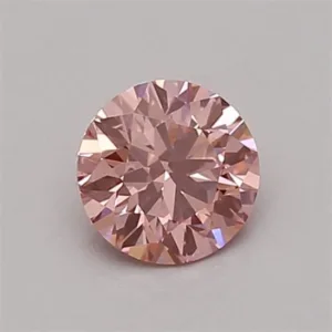 0.4 Carat Round Fancy Vivid Pink VS1 Lab Diamond