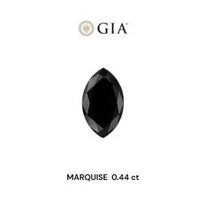 0.44 Carat Marquise Fancy Black VVS2 Natural Diamond