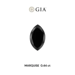 0.44 Carat Marquise Fancy Black VVS2 Natural Diamond