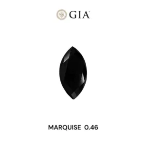 0.46 Carat Marquise Fancy Black VVS2 Natural Diamond