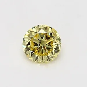 0.5 Carat Round Fancy Intense Yellow SI2 Natural Diamond