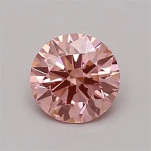 0.57 Carat Round Fancy Vivid Pink VS1 Lab Diamond