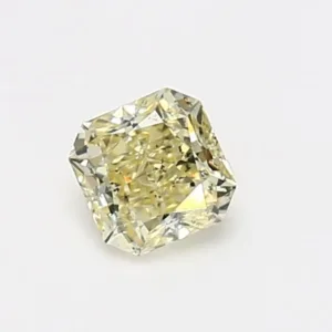 0.59 Carat Radiant Light Yellow SI2 Natural Diamond