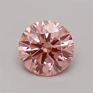 0.61 Carat Round Fancy Vivid Pink VVS2 Lab Diamond