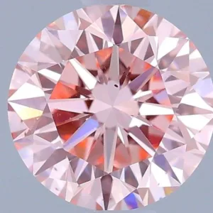 0.66 Carat Round Fancy Intense Pink VS2 Lab Diamond