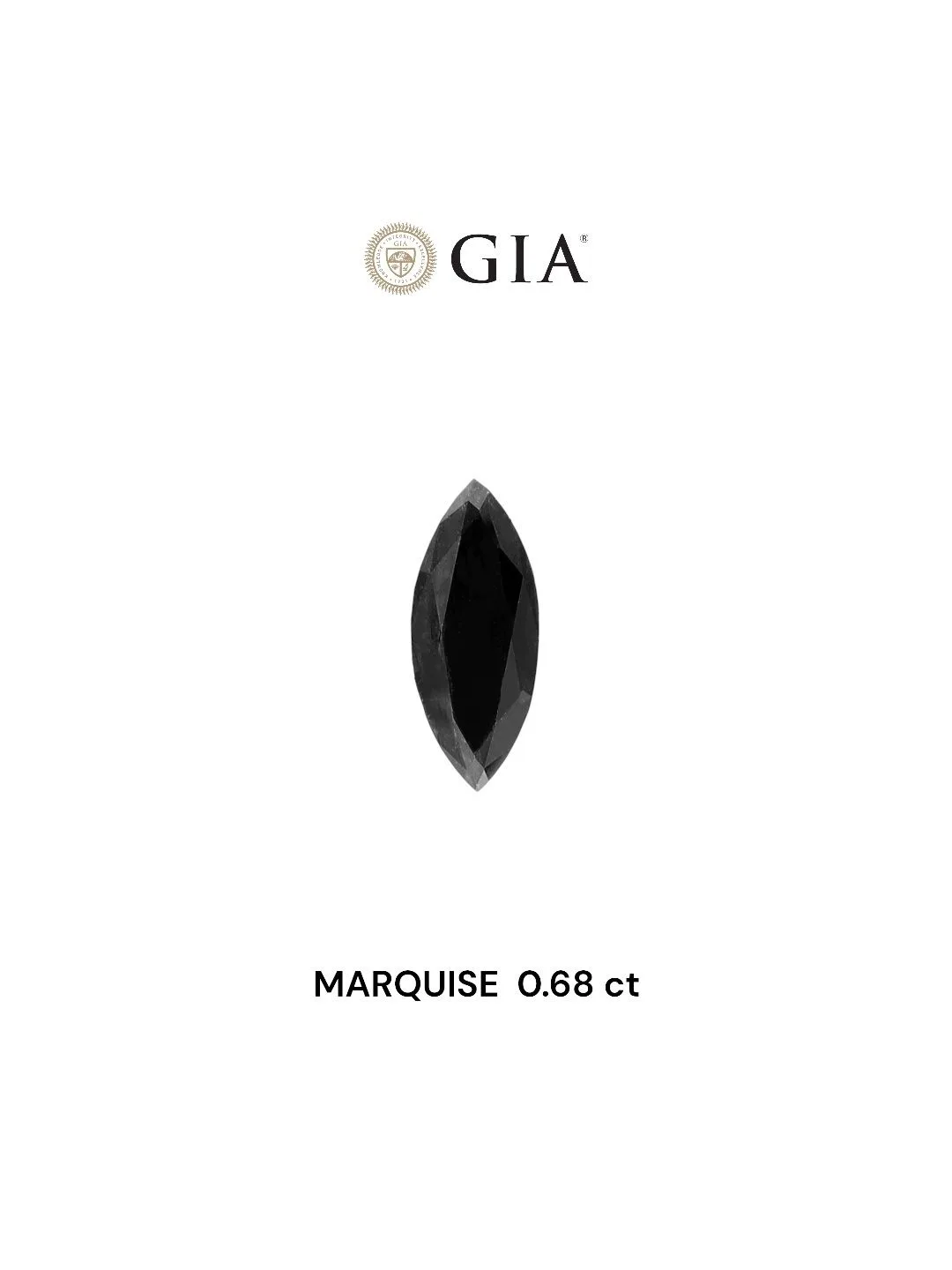 0.68 Carat Marquise Fancy Black VVS2 Natural Diamond 1 0.68 Carat Marquise Fancy Black VVS2 Natural Diamond