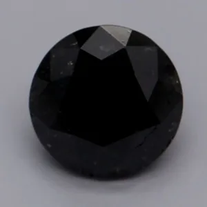 0.69 Carat Round Fancy Black VVS2 Natural Diamond