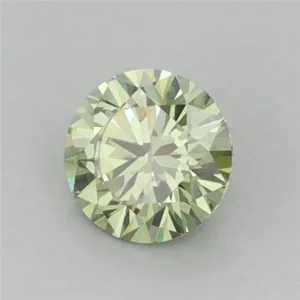 0.76 Carat Round Fancy Vivid Green VS1 Lab Diamond