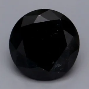 0.83 Carat Round Fancy Black VVS2 Natural Diamond