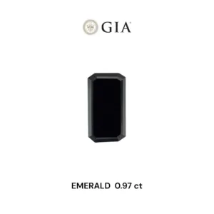 0.97 Carat Emerald Fancy Black VVS2 Natural Diamond
