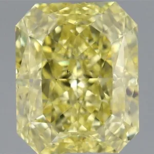 1 Carat Radiant Fancy Intense Yellow VS2 Natural Diamond