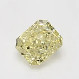 1 Carat Radiant Fancy Light Yellow VS2 Natural Diamond