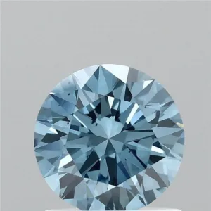 1 Carat Round Fancy Vivid Blue VS2 Lab Diamond